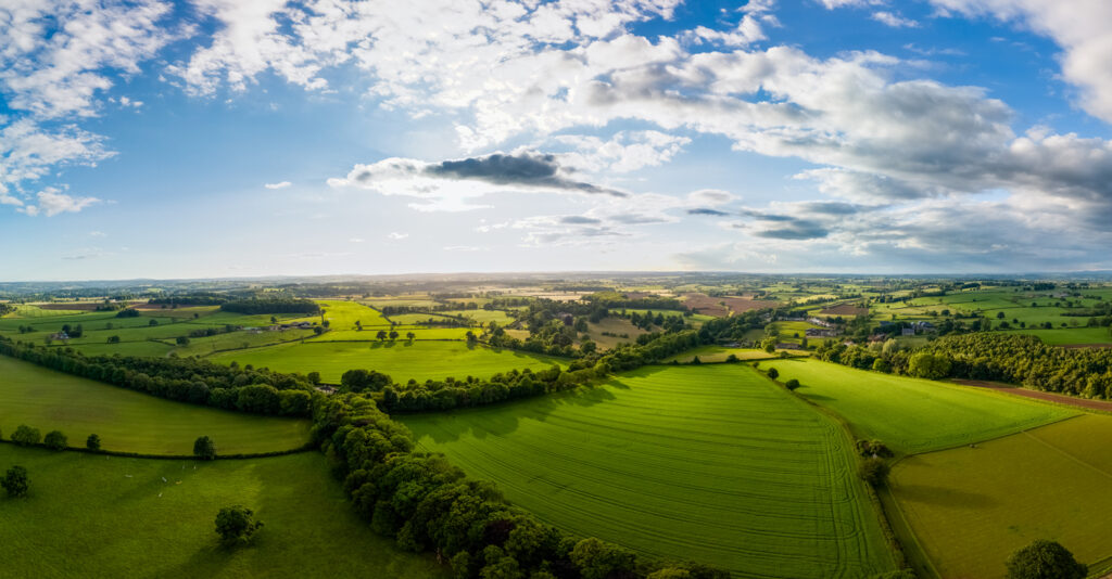 Panoramic image of the yorkshire countryside
