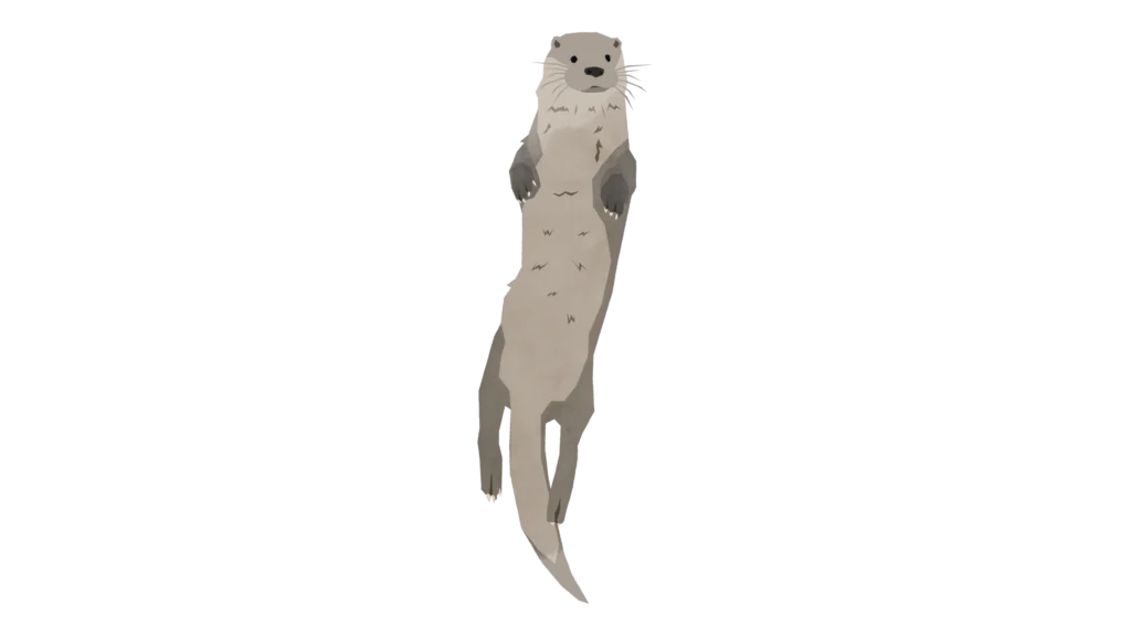 illustration of an otter on its back